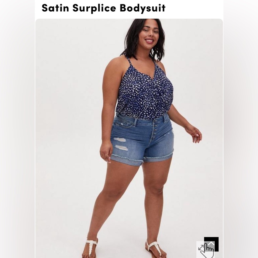 Beautiful blue satin body suit